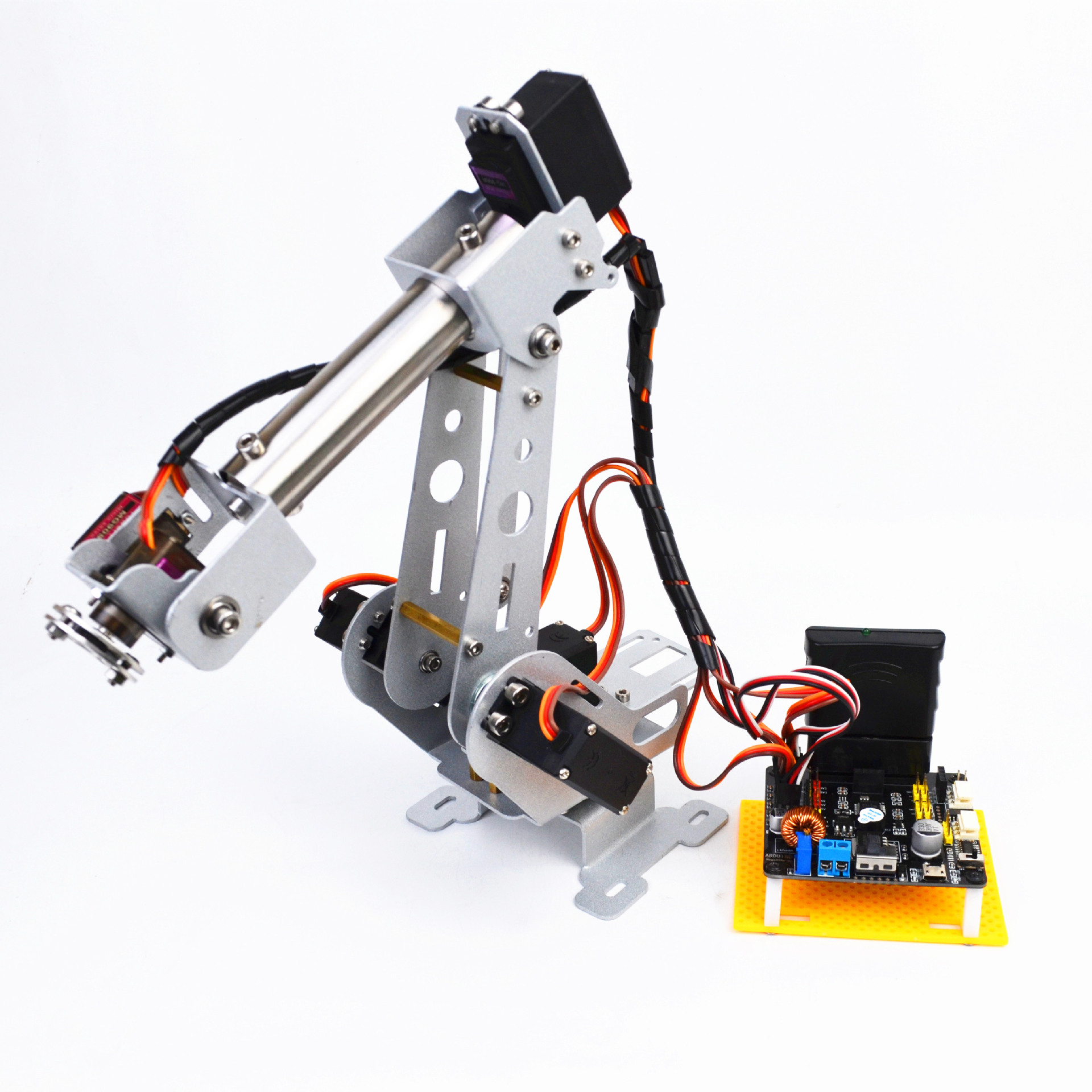 arduino遥控ps2遥控不锈钢机械臂六自由度 6dof机器人snam1700