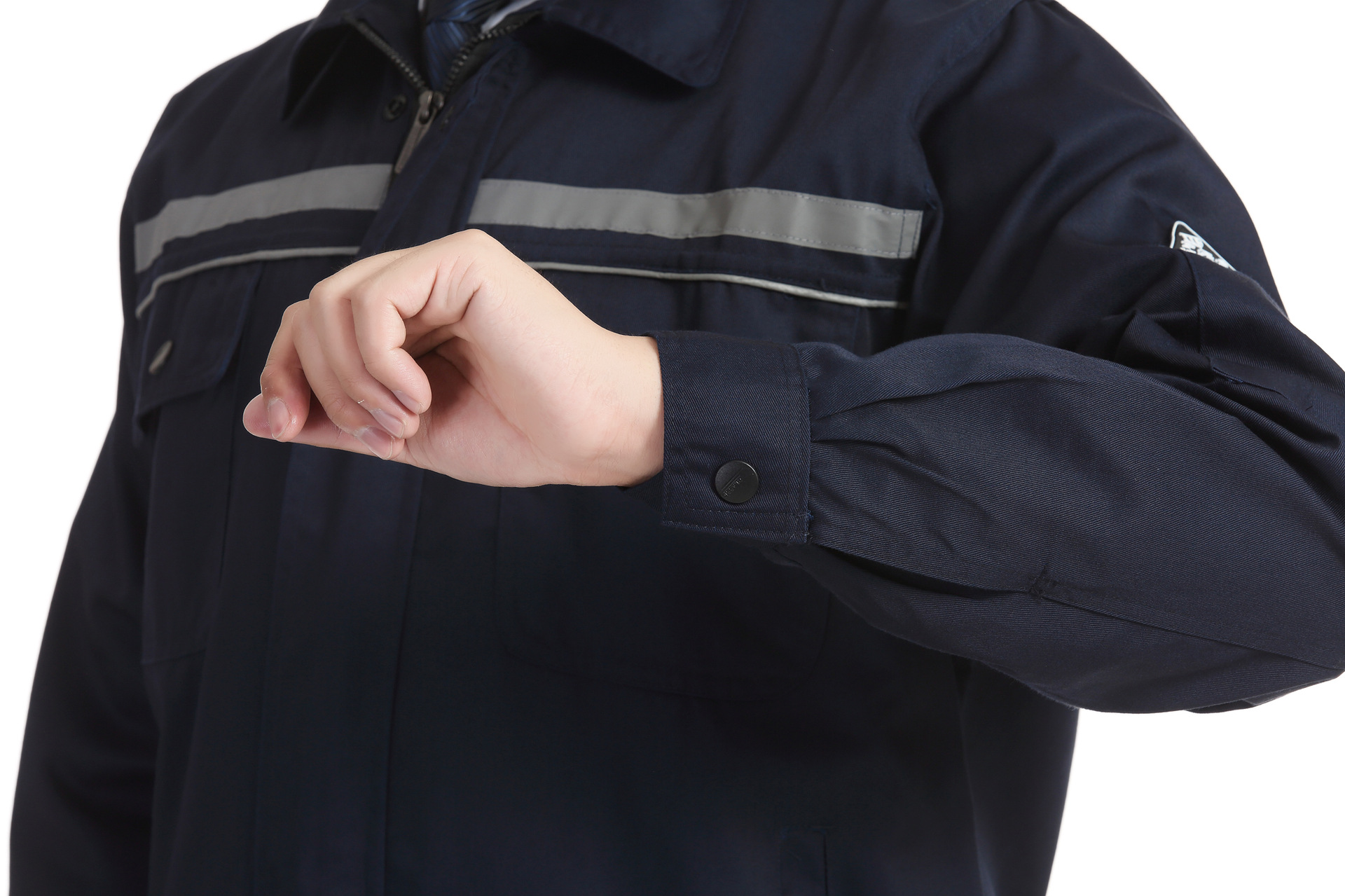 春秋季长袖反光工作服套装男上衣汽修劳保厂服工人