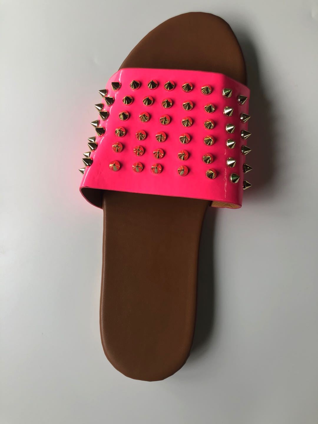 凉鞋女2020新款欧美凉鞋拖鞋钉子鞋 sandals slipper 9030