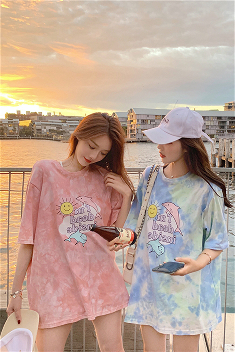 不一样的四人闺蜜装姐妹装女宽松韩版上衣服ins潮2020夏季短袖t恤