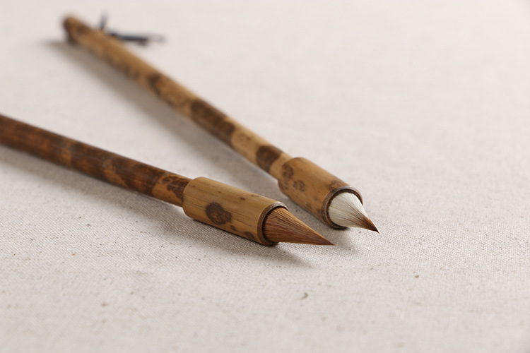 蒜头鸡距笔 唐代古法短锋小楷毛笔抄佛经文仿古雀头笔狼毫兼毫