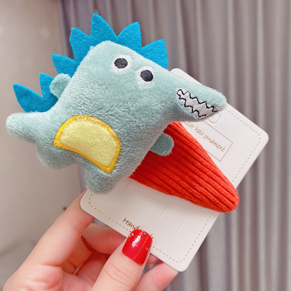 网红超大bb夹恐龙前额少女发夹洗脸刘海边夹发卡韩版夹子发饰批发