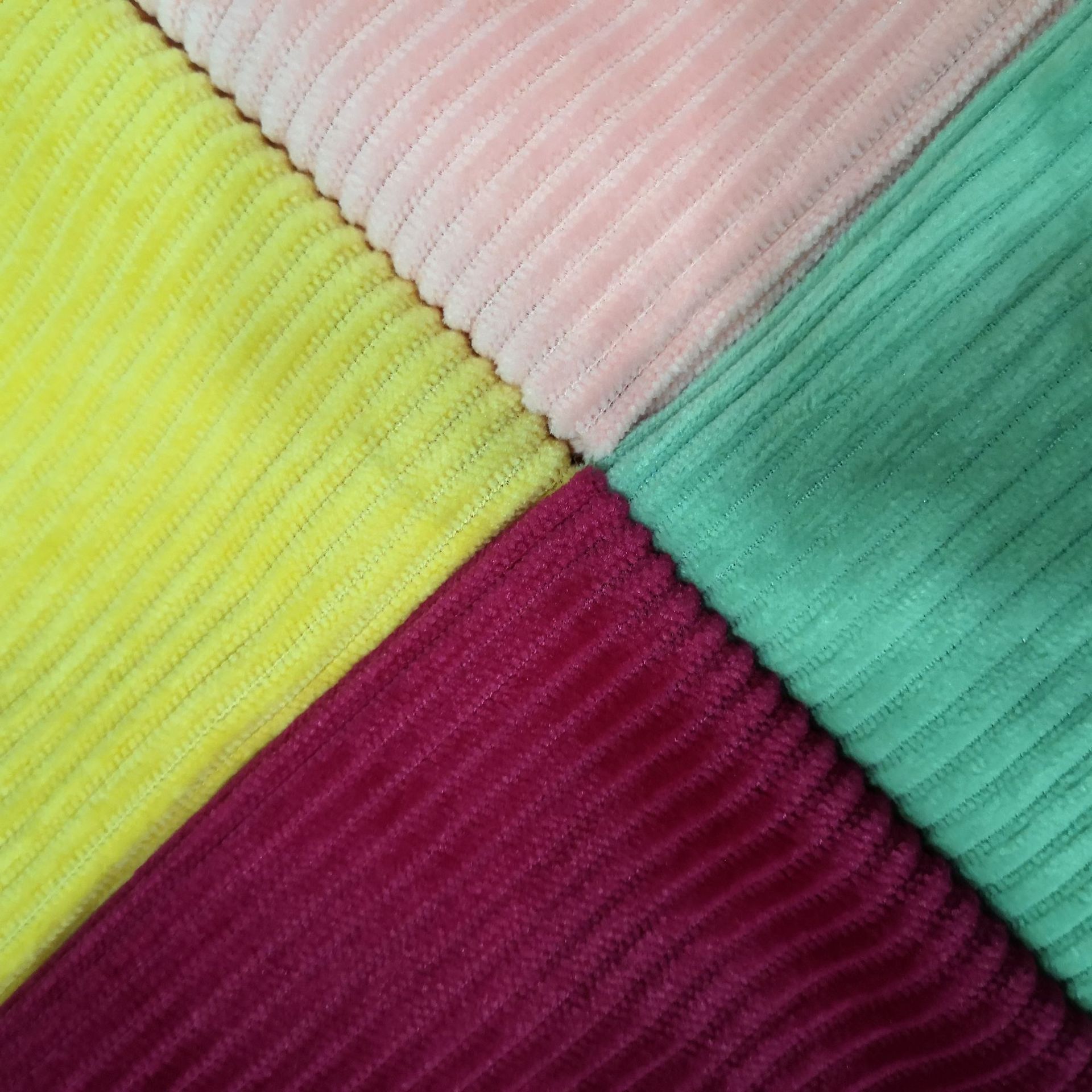 现货 单面法兰绒抽条绒布 5条灯芯绒沙发布 抱枕玩具沙发面料