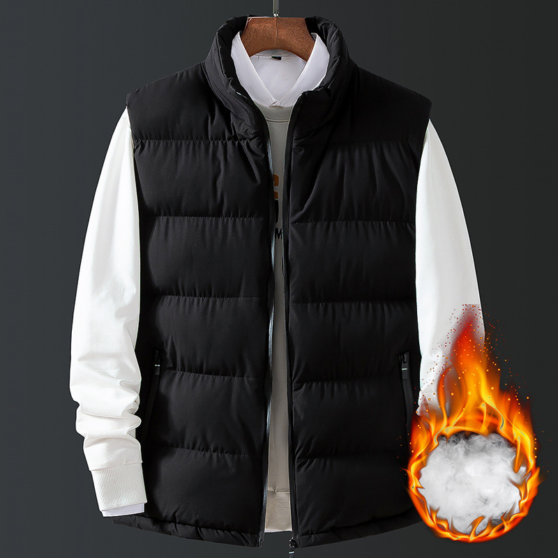 羽绒棉马甲男秋冬季韩版潮流运动装休闲保暖背心无袖上衣外套棉衣