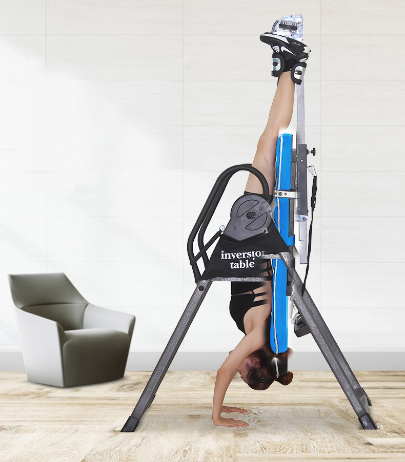 新款家用倒立机辅助拉伸椅瑜伽健身腿腰倒挂器折叠塑形休闲放松机