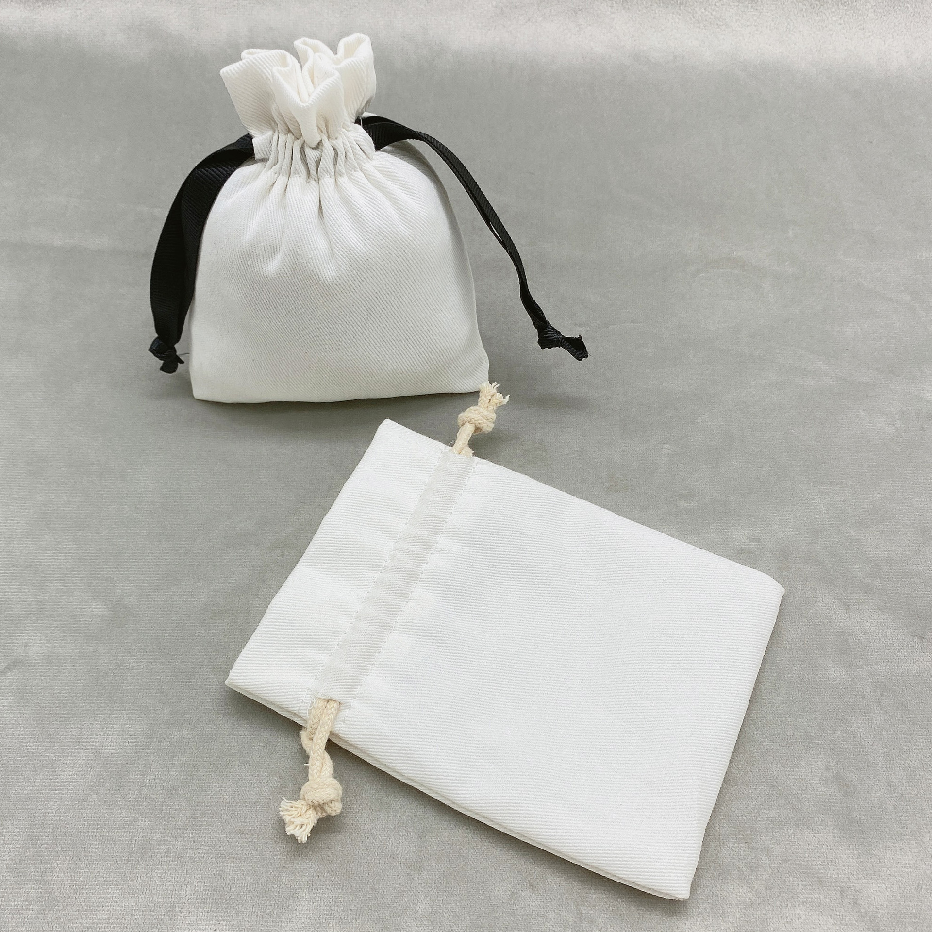 厂家定做空白帆布袋饰品包装收纳布袋 文玩锦囊抽绳束口小布袋