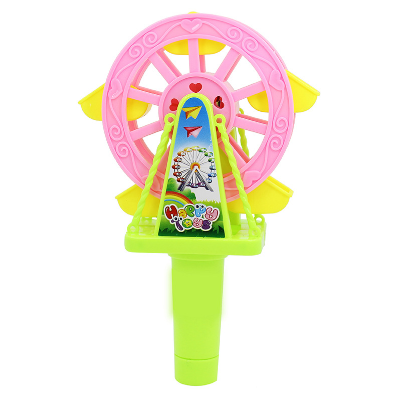 新款创意发光玩具批发 手摇发光摩天轮转轮风车地摊超市热卖