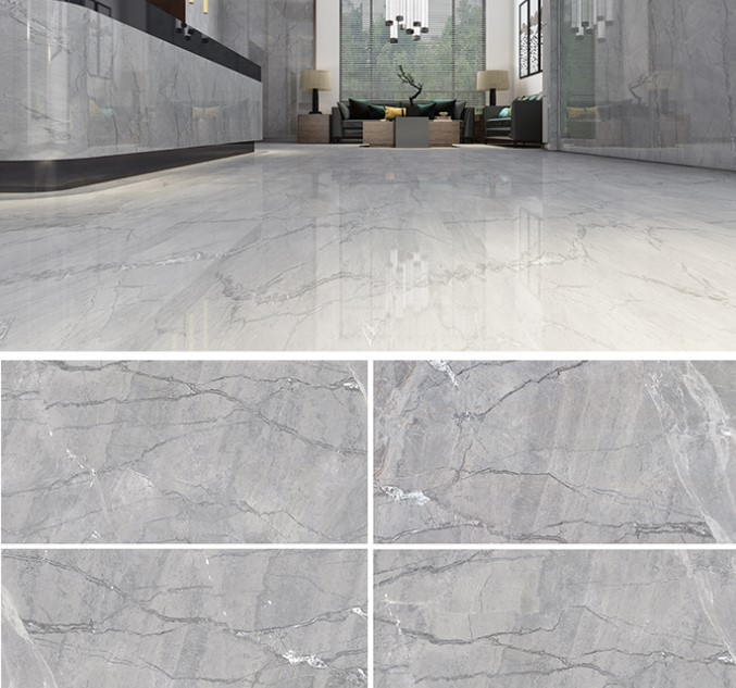 佛山800x1600灰色白色负离子通体大理石瓷砖客厅地板砖大板背景墙
