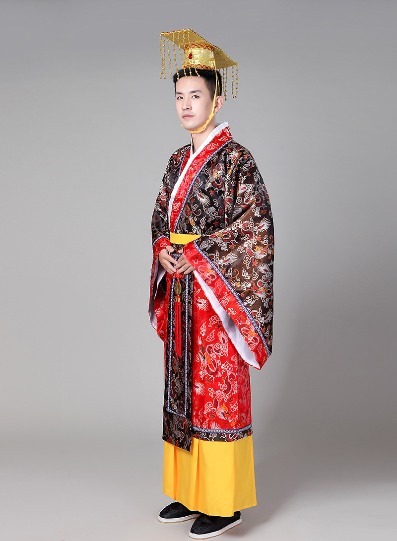 南水岸唐朝皇帝服装古装秦朝汉武帝古代龙袍太子男士古装演出戏服