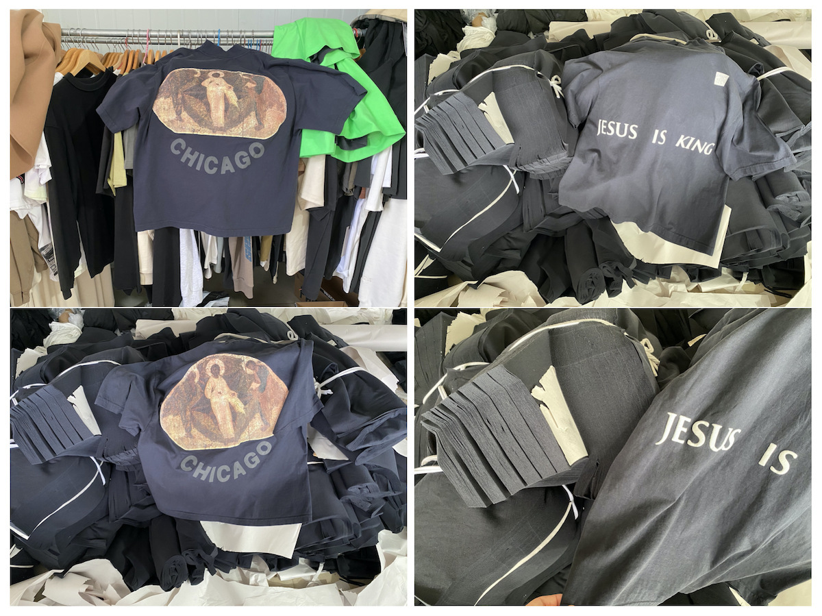 kanye west jesus is king painting 三神宗教短袖t恤男侃爷同款