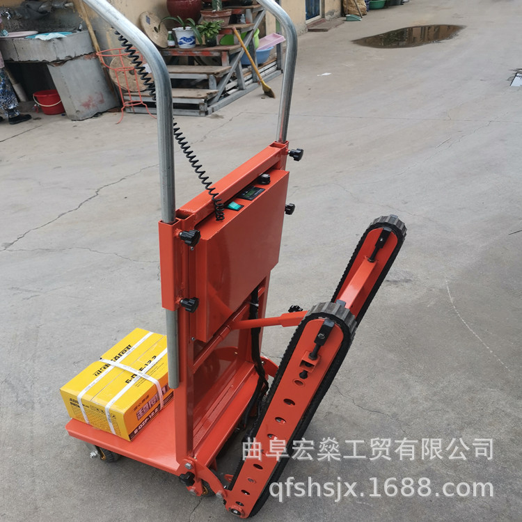 上下楼梯载货爬楼机楼梯运货电动手推车爬楼梯搬运车地板砖上楼车