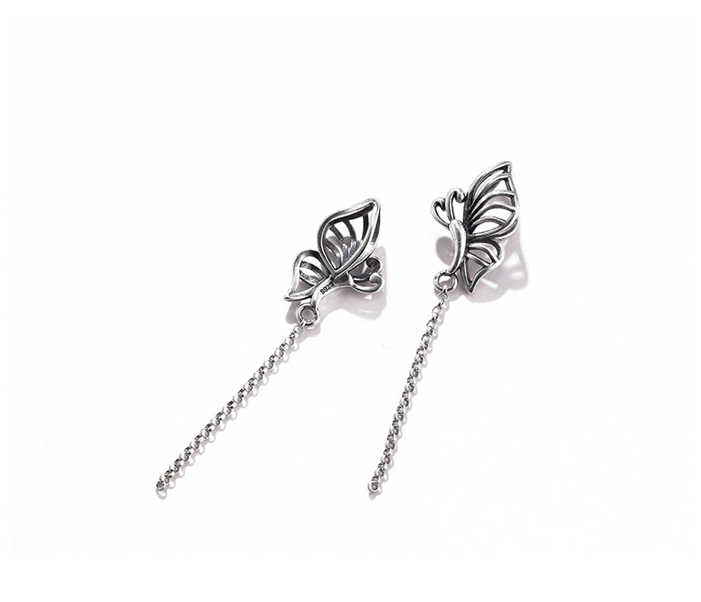 千金小姐s925银流苏耳饰吊坠吊头饰品diy配件做旧夹扣厂家