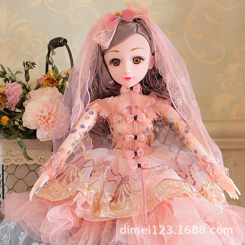 迪美小女孩益智玩具60cm仿真洋娃娃会唱歌小公主生日儿童节礼物