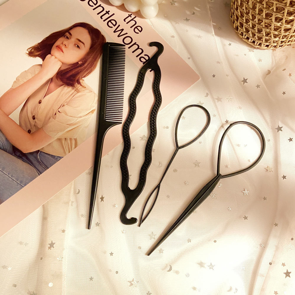 美发造型套装盘发快速发梳家用扎马尾辫发工具百变造型简约实用梳