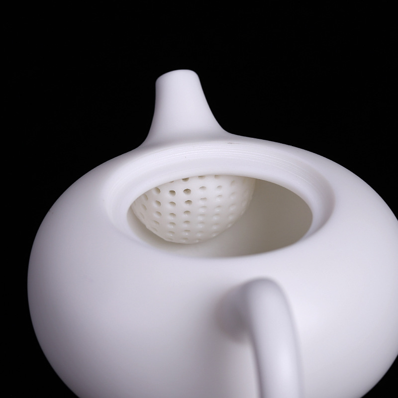 羊脂玉西施壶泡茶壶德化中国白高白瓷亚光素烧茶壶纯手工单壶
