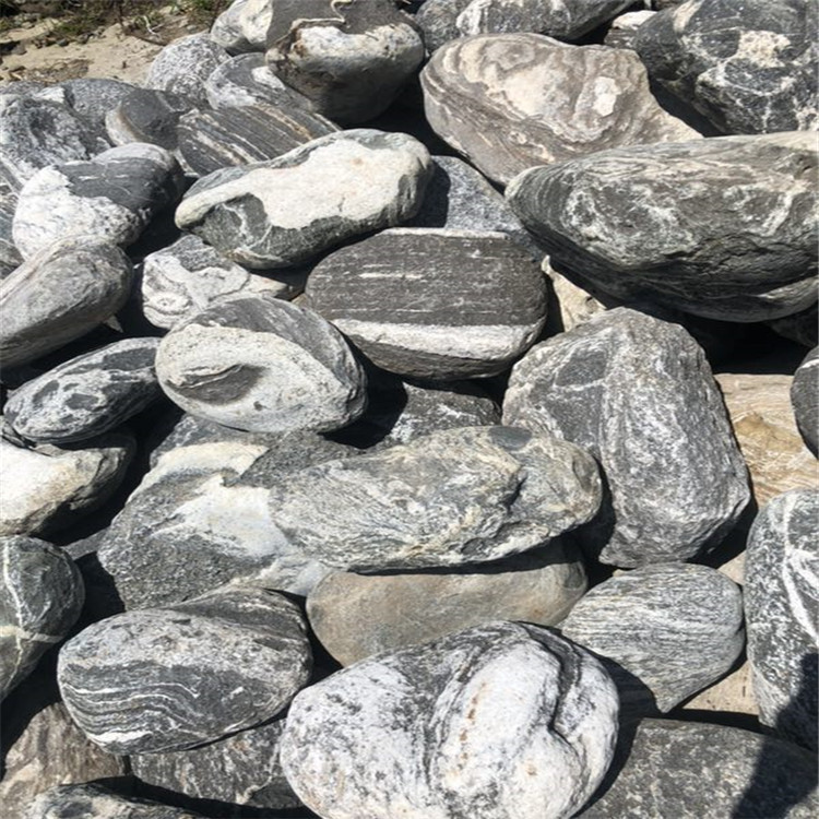 景观石筋纹凸出黑白分明雅安石 泰山石刻字门牌雪浪石 花园景观