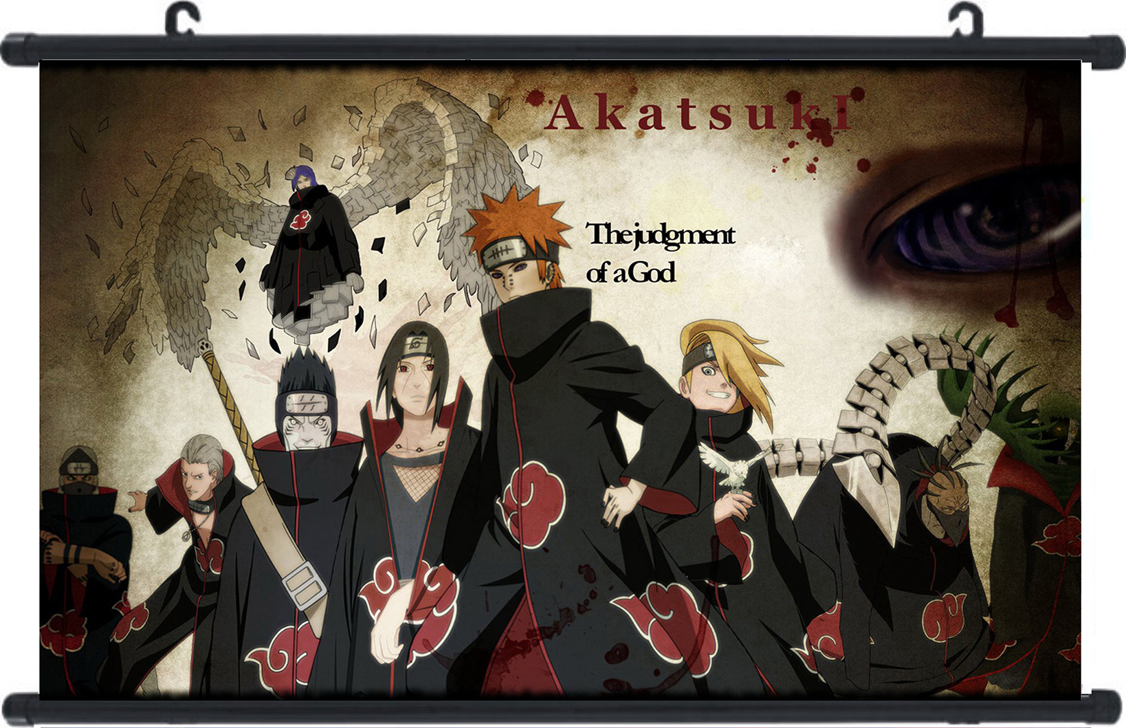 动漫漫展火影晓组织宇智波鼬乌鸦疾风多人物宿舍贴纸挂画海报制做