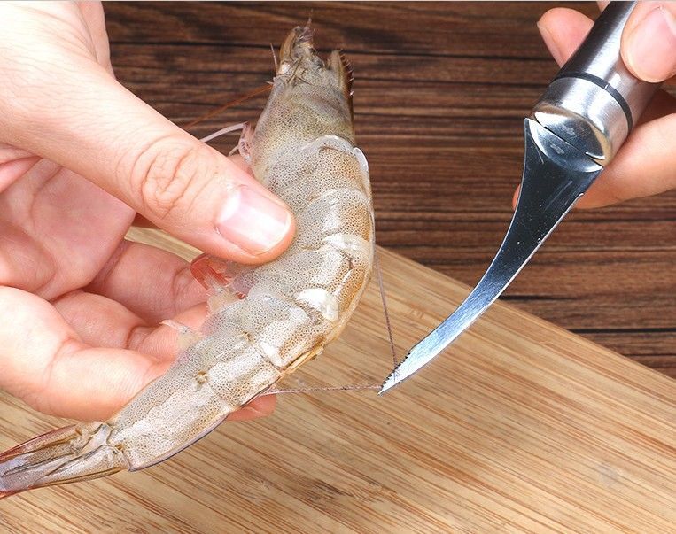 去虾线工具开虾背器挑虾线刀虾针厨房剃虾工具开背专用取拨剥杀剪