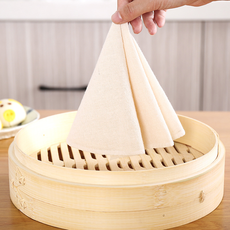 食品级不粘蒸笼布纯棉纱布包子馒头饺子点心垫布蒸布蒸锅屉布40cm