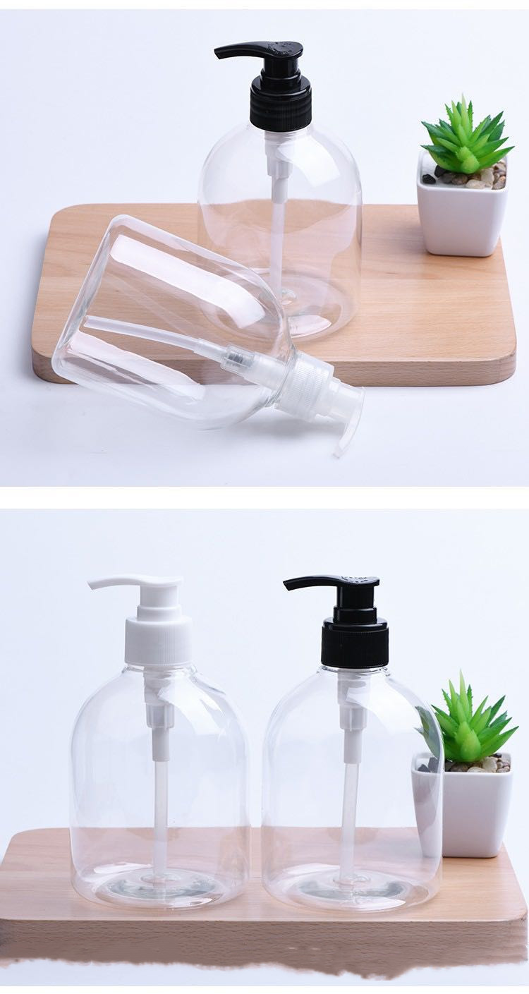 定制500ml按压式洗手液瓶子 塑料透明消毒洗手液瓶 日化包装瓶