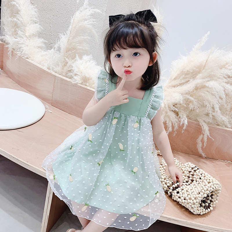 女童夏装连衣裙1中小儿童装2女宝宝洋气5裙子3岁小女孩网纱公主裙
