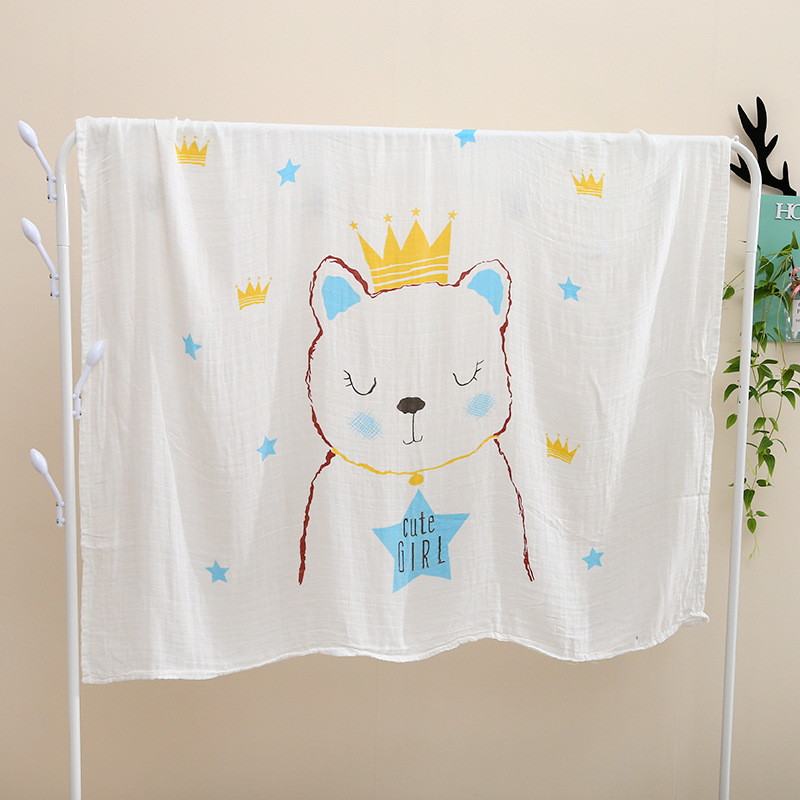 Spring and Summer Thin Baby Wraparound Cloth Bamboo Fiber Newborn Swaddling Towel Muslin Gauze Bamboo Cotton Baby Blanket