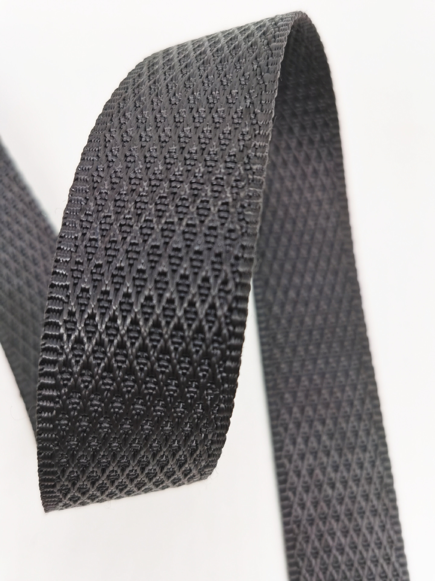 2厘米仿尼龙锁边提花织带 1.4mm厚 凹凸网纹 肩带 腰带 1.2寸