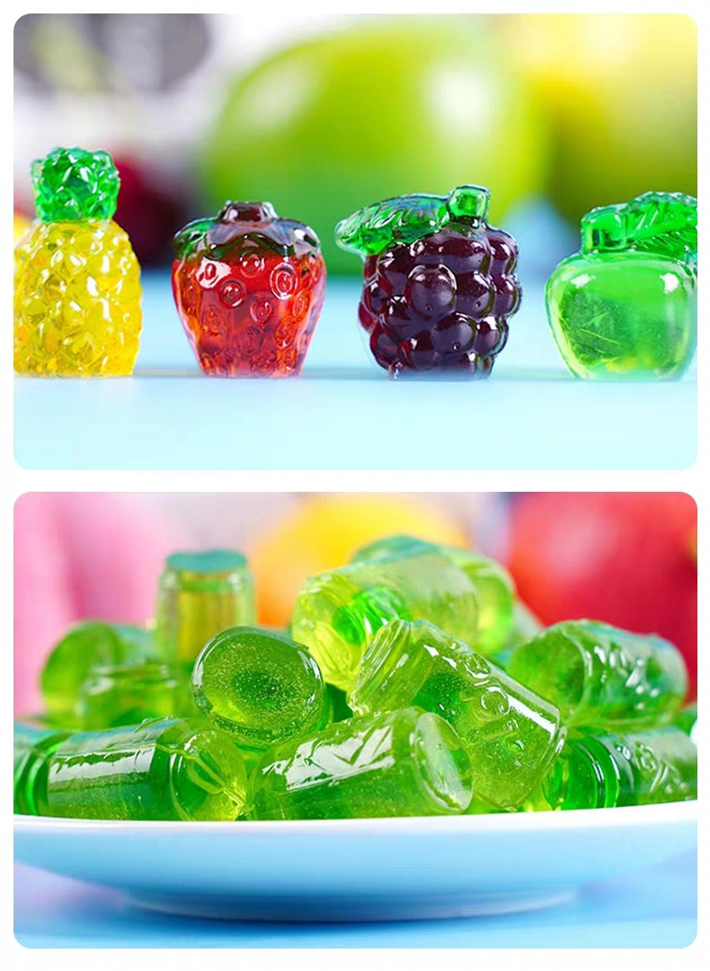 阿麦斯米奇4d积木软糖500g水果动物菠萝汽水qq软糖儿童零食橡皮糖