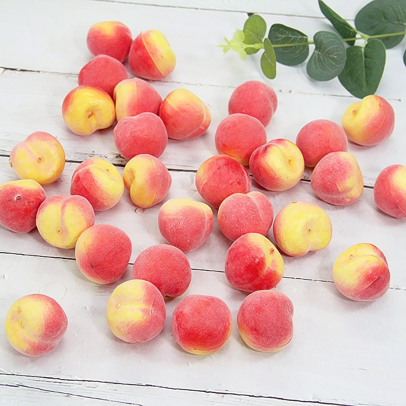 樱桃水蜜桃子车厘子仿真水果模型拍摄装饰摆件史莱姆填充物迷你屋