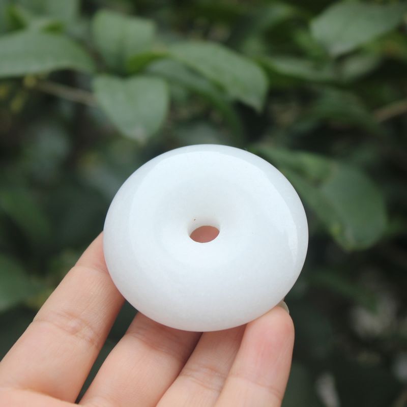 批发供应 玉器汉白玉平安扣吊坠 大号平安扣 车挂