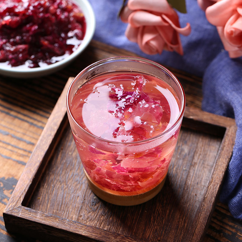 蜂蜜玫瑰花酿400g云南特产鲜花花蜜酱食用花馅冲饮玫瑰酱