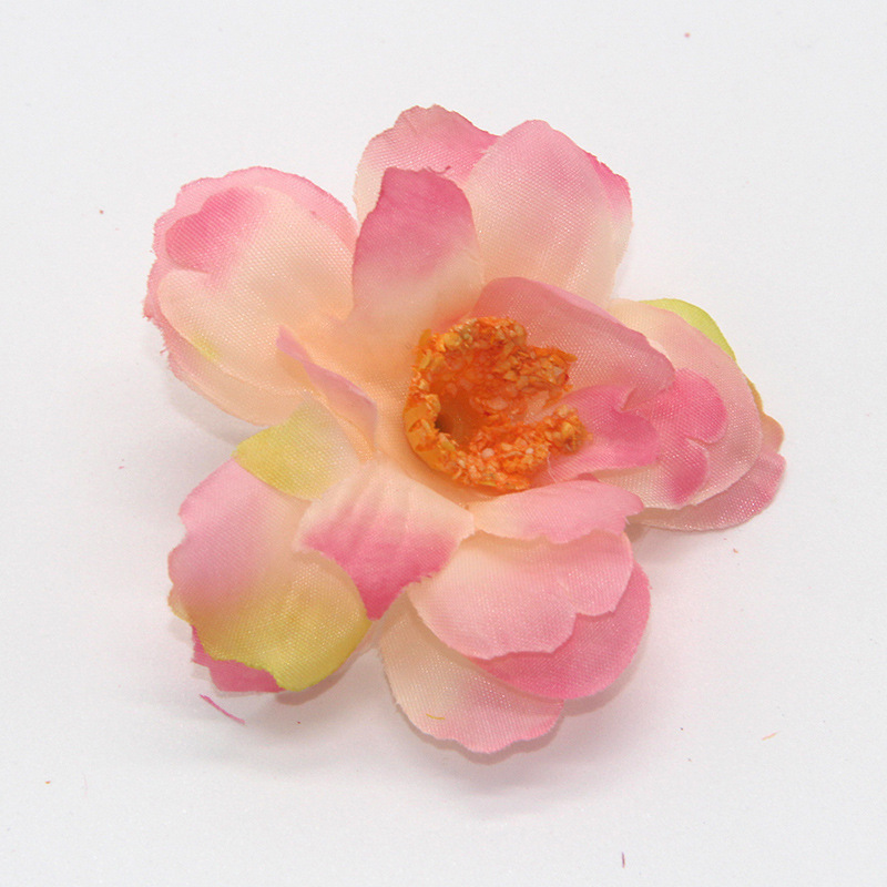 厂家直销4层泡沫芯仿真樱花花朵头环发饰装饰用花头6.5cm