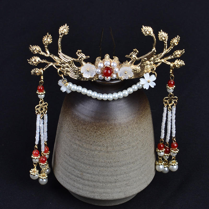 古风发冠步摇流苏简约汉服发饰古风合金发饰汉服饰品