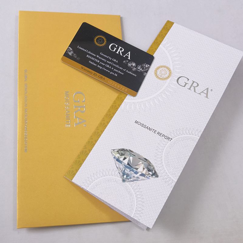 gra 莫桑石证书黑卡莫桑钻证书莫桑石戒指莫桑钻耳钉证书一件代发