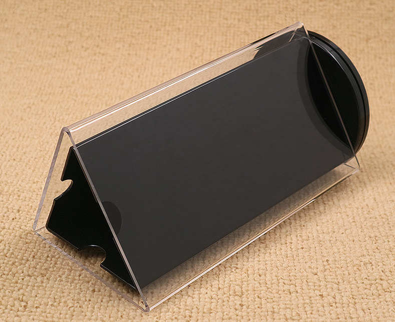 三面旋转展示牌亚克力台卡架餐厅餐桌价格桌签亚克力菜单手动桌牌