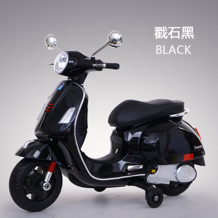 新款婴幼儿童电动摩托车带辅助轮防摔 男女宝宝可坐电瓶车