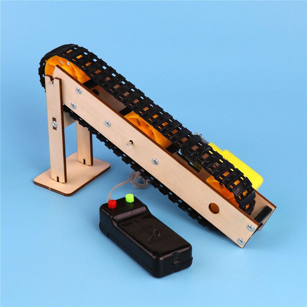 自制传送带手扶电梯手工diy机械学玩具科技小制作品发小学生玩具