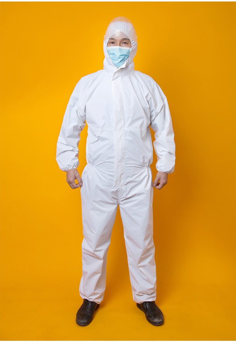 全身防护服非一次性带帽防水工作工厂重复使用连体连帽防护隔离服