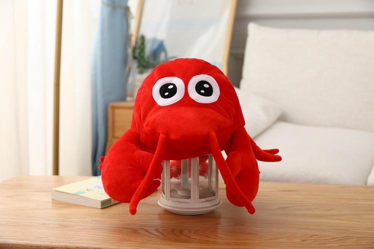 批发龙虾头套帽子毛绒头套拍照道具写真道具卡通头套