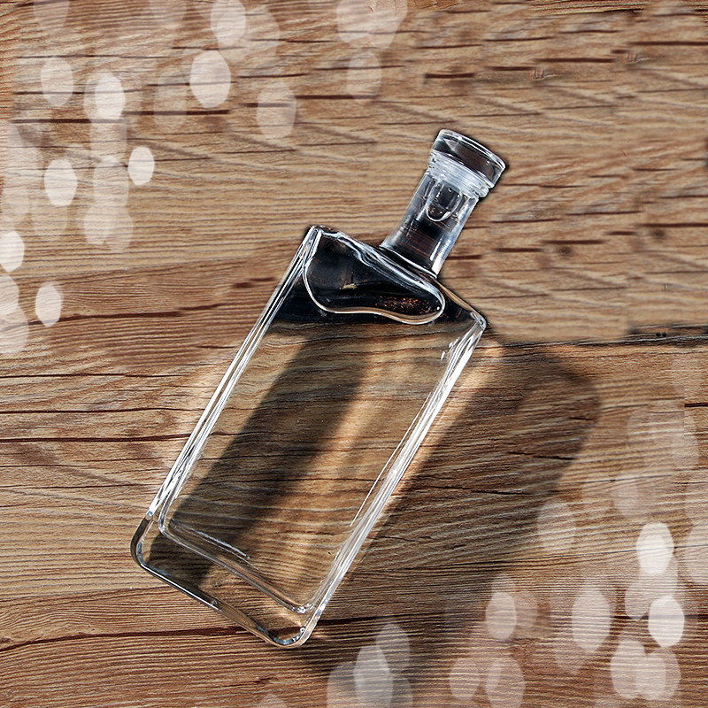 批发玻璃酒瓶 透明白酒瓶 方形扁酒瓶 观云酒瓶