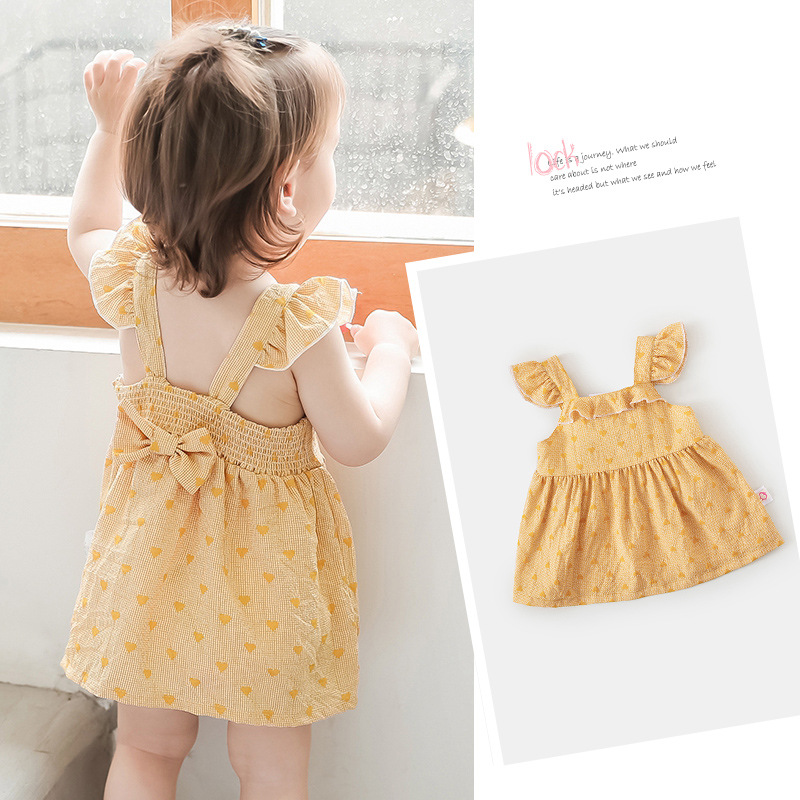 Baby Dress Summer New Girl's Strap Skirt 1 Toddler Princess Dress 3 Years Old Baby Girl Summer Fashionable Dress