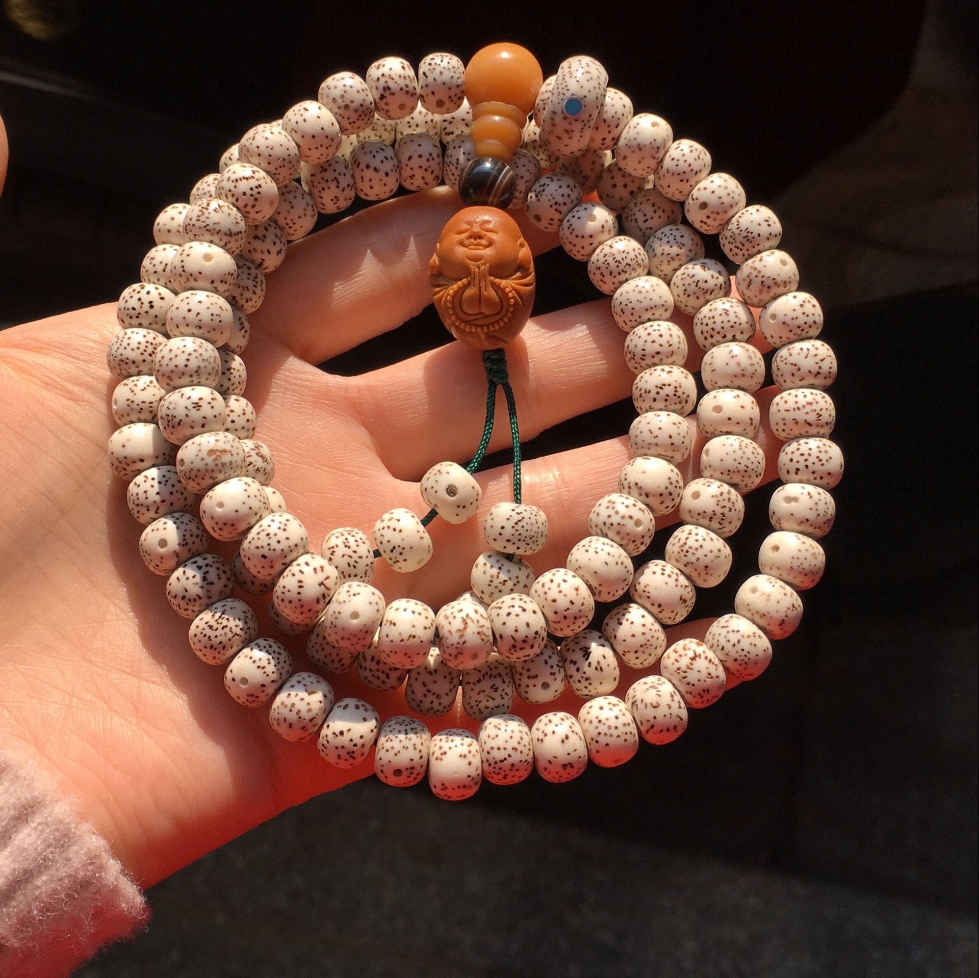 厂家供应108颗星月菩提佛珠 高密星月菩提桶珠 星月菩提跑环