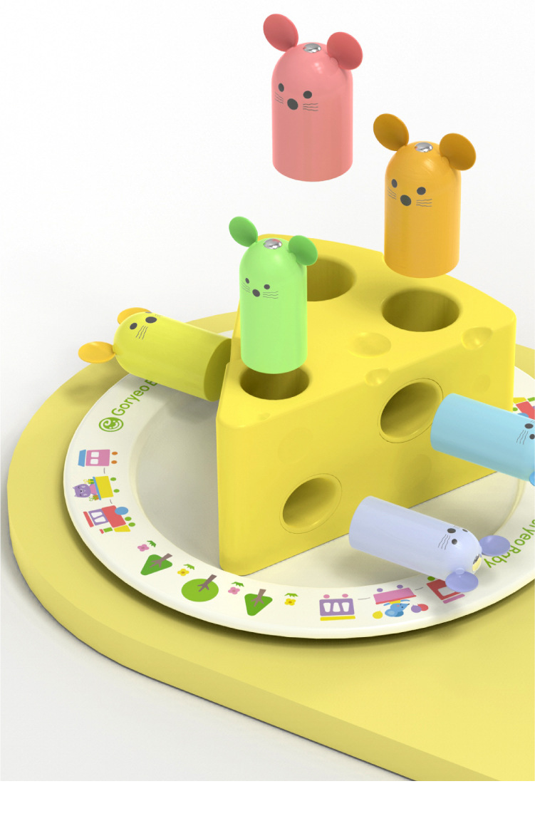 goryeobaby宝宝1-2岁3拼插玩具婴儿童奶酪磁性钓鱼早教益智力