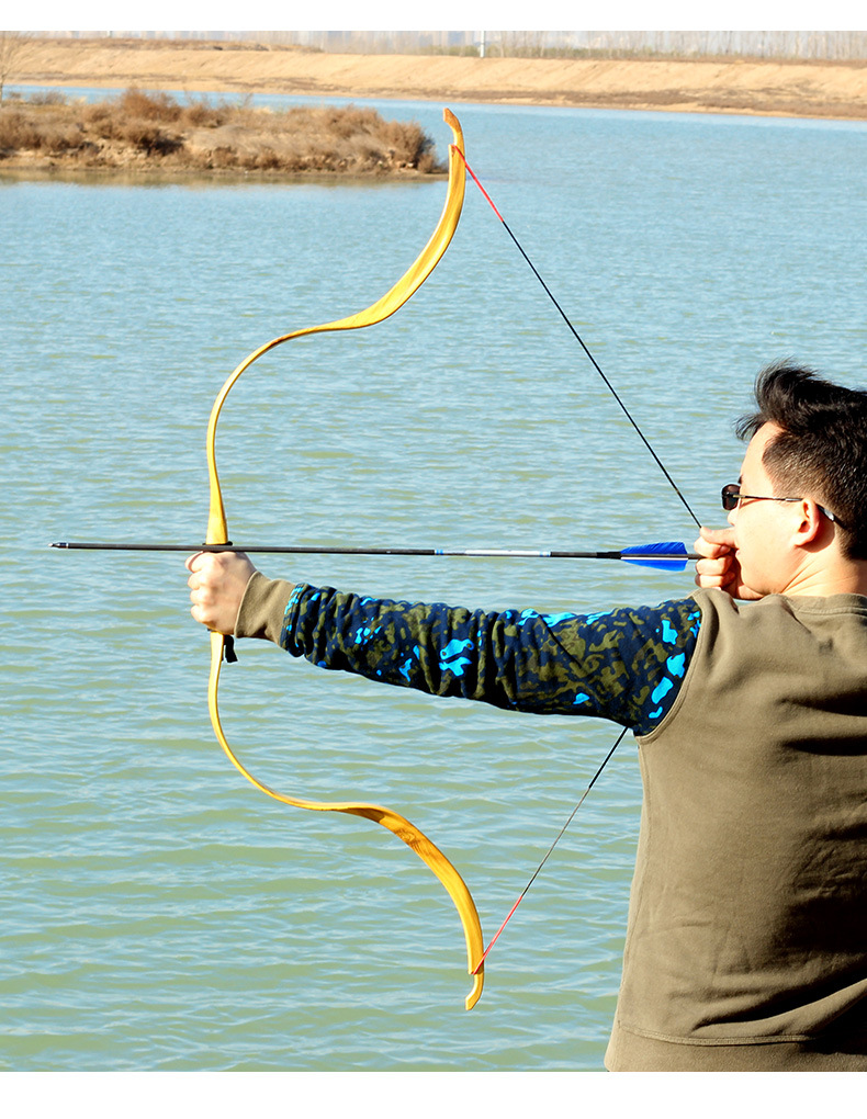 厂家现货c5传统弓 可拆分树脂弓箭户外射箭比赛表演光弓三色可选