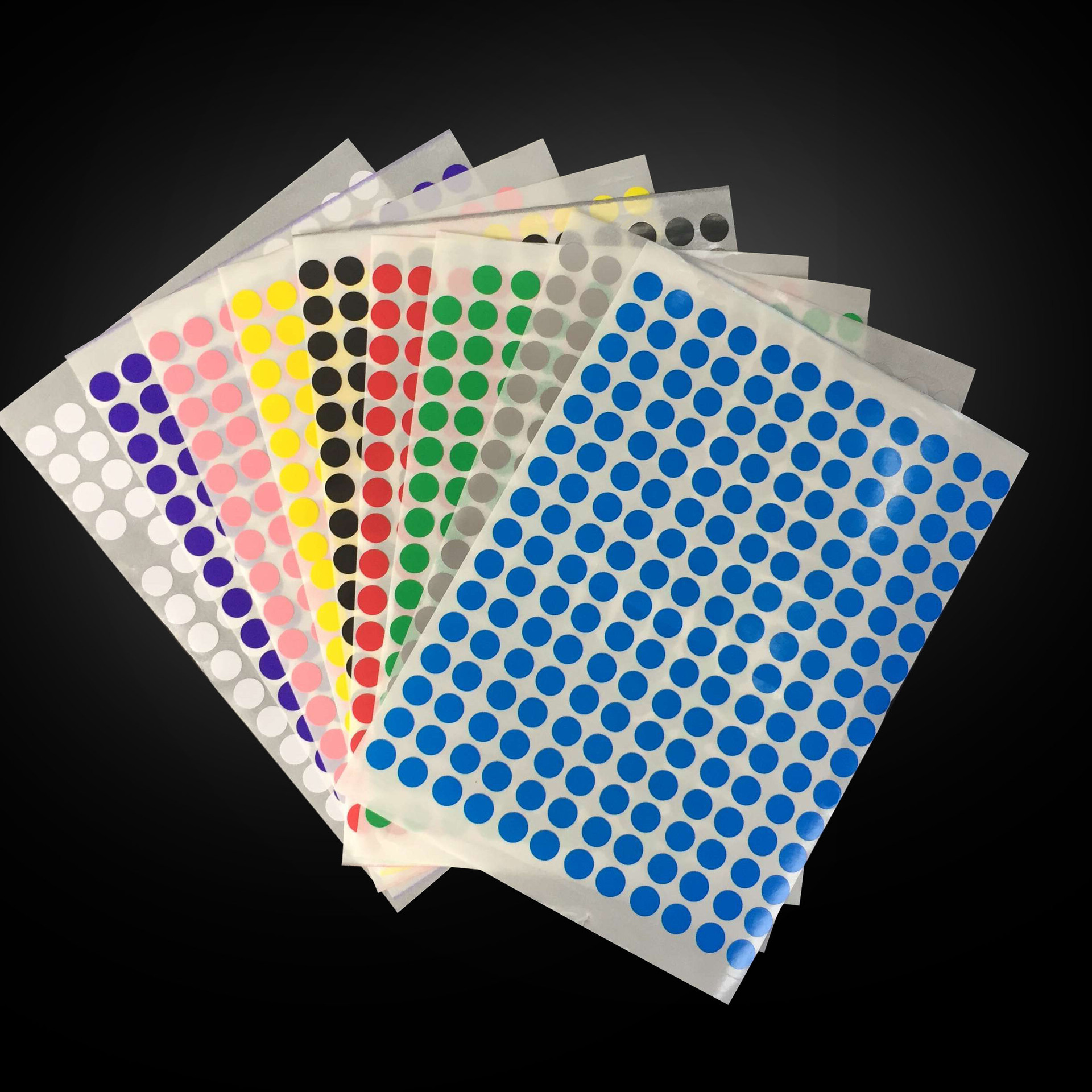 颜色标签 圆形颜色标贴 彩色圆贴 彩色圆形标签 颜色