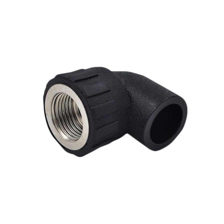 承插式自来水管pe内丝弯头4分管道配件6分25内牙弯头20水管配件32
