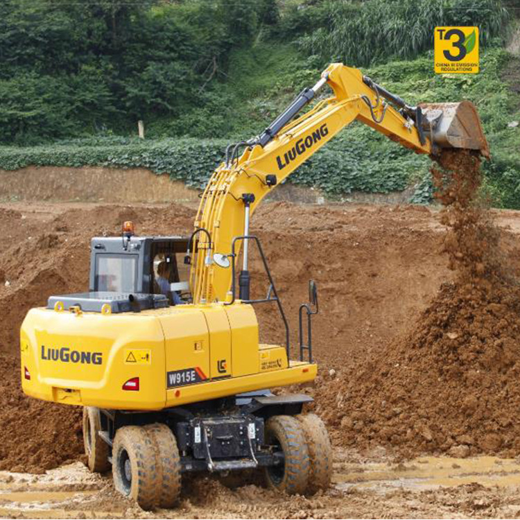挖掘机 轮挖 轮胎挖掘机 柳工clgw915e轮式挖掘机