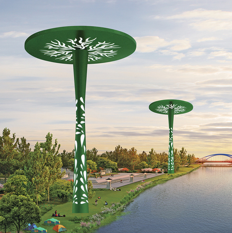 厂家定制led广场大型景观灯蘑菇异形造型灯户外灯 市政府照明路灯