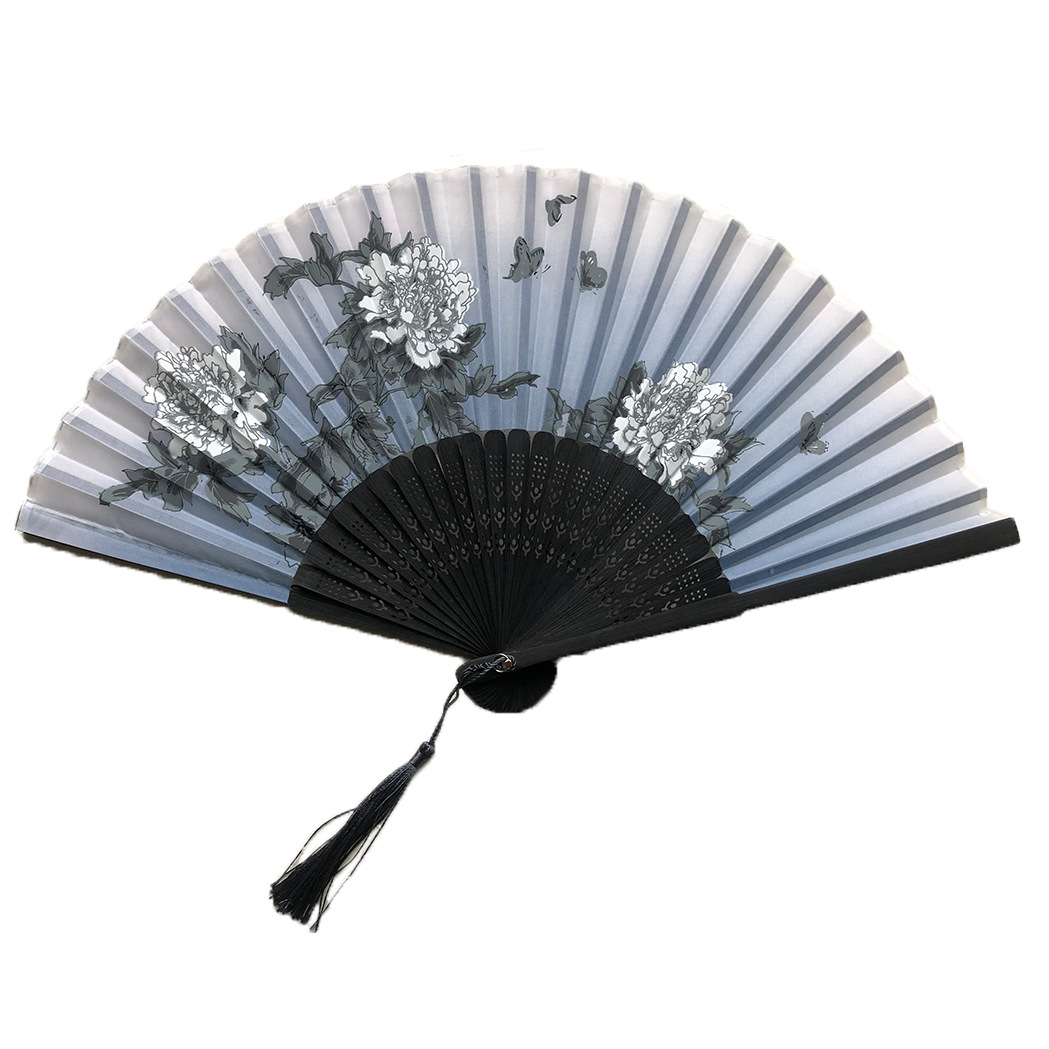 古典装跳舞竹质二青折叠扇扇子女中国古风扇子折扇学生礼品可定制