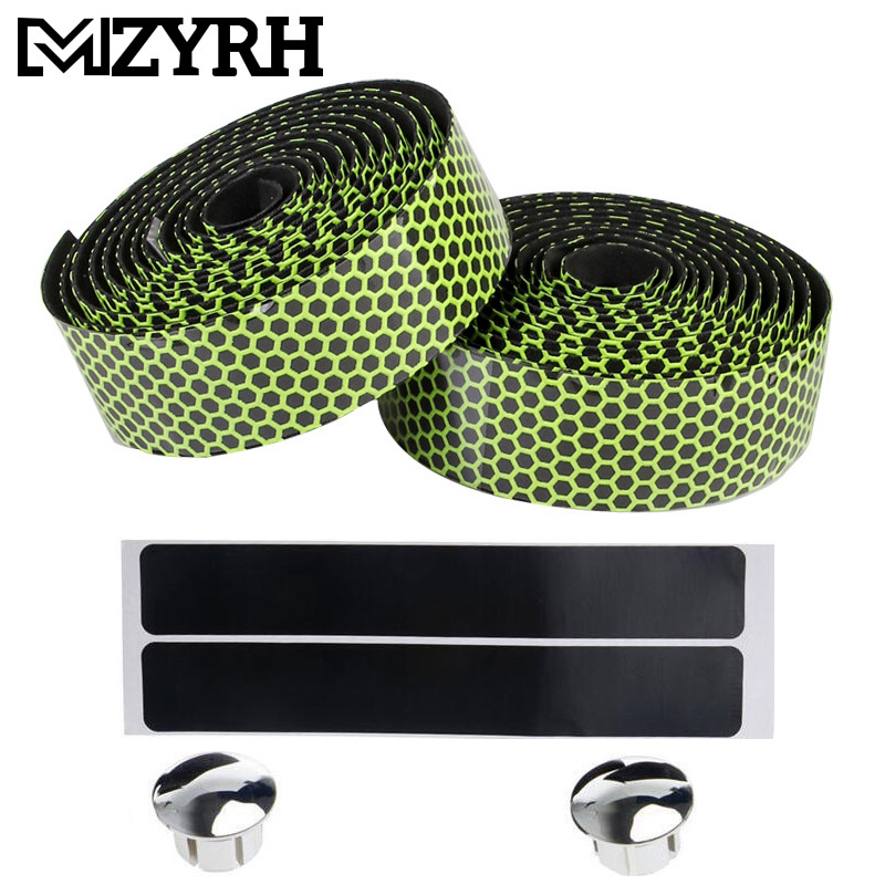 Road Bike Bar Tape Honeycomb Silicone Bicycle Ties Non-Slip Breathable Straps Eva Elastic Fixed Gear Bicycle Bar Tape